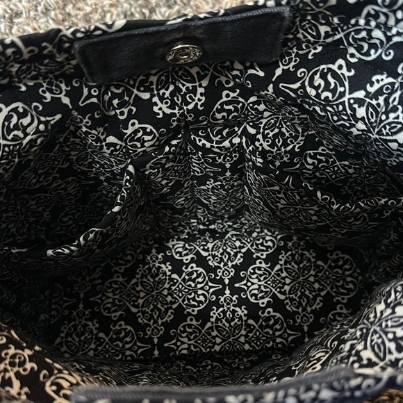 Gray and Black Structured Tote with Sturdy Straps - Picture 3 of 3